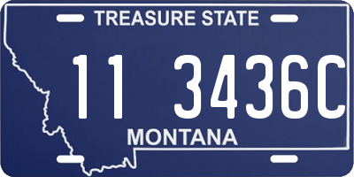 MT license plate 113436C