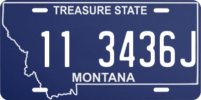 MT license plate 113436J