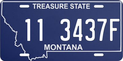 MT license plate 113437F