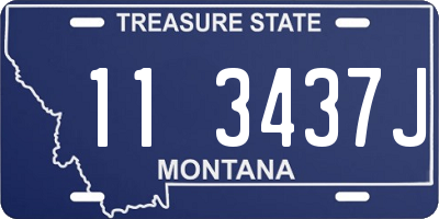 MT license plate 113437J