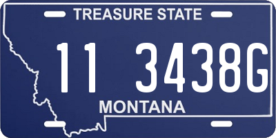 MT license plate 113438G