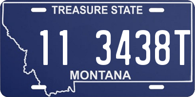 MT license plate 113438T