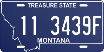 MT license plate 113439F