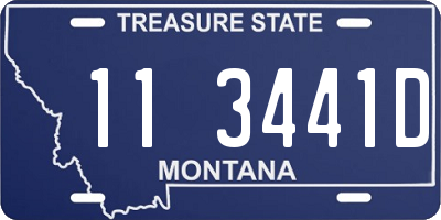 MT license plate 113441D