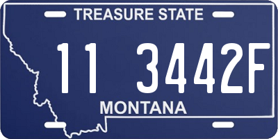 MT license plate 113442F
