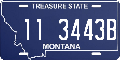 MT license plate 113443B