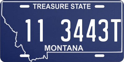 MT license plate 113443T
