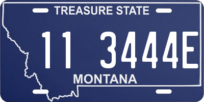 MT license plate 113444E