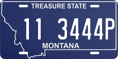 MT license plate 113444P