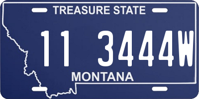MT license plate 113444W