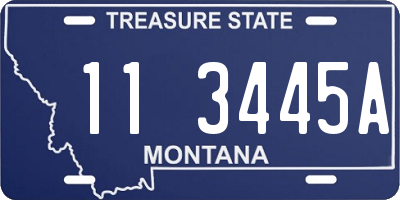 MT license plate 113445A