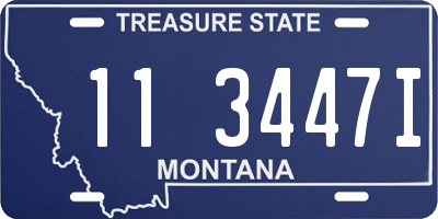 MT license plate 113447I