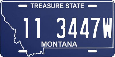 MT license plate 113447W