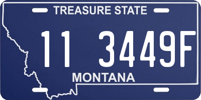 MT license plate 113449F