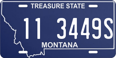MT license plate 113449S