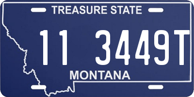 MT license plate 113449T