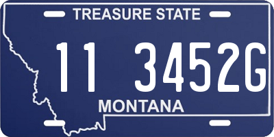 MT license plate 113452G