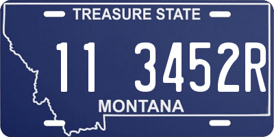 MT license plate 113452R