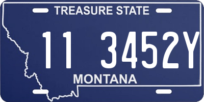 MT license plate 113452Y