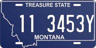 MT license plate 113453Y
