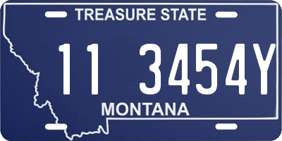 MT license plate 113454Y