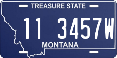 MT license plate 113457W