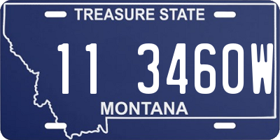 MT license plate 113460W