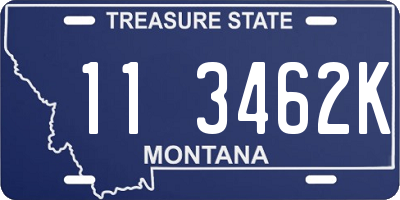 MT license plate 113462K