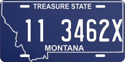 MT license plate 113462X