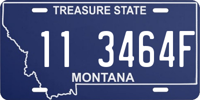 MT license plate 113464F
