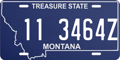 MT license plate 113464Z
