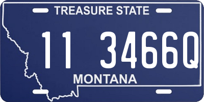 MT license plate 113466Q