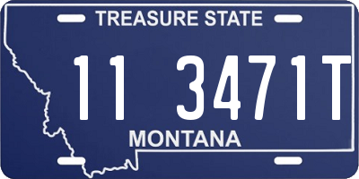MT license plate 113471T
