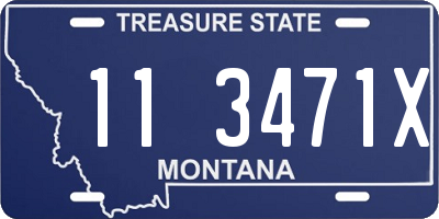 MT license plate 113471X