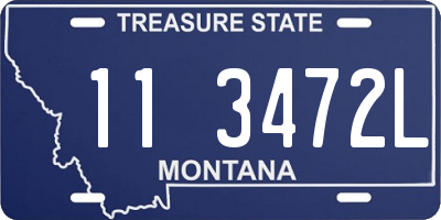 MT license plate 113472L