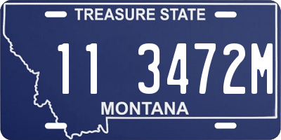 MT license plate 113472M