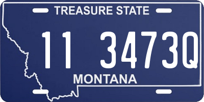 MT license plate 113473Q