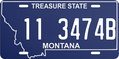 MT license plate 113474B
