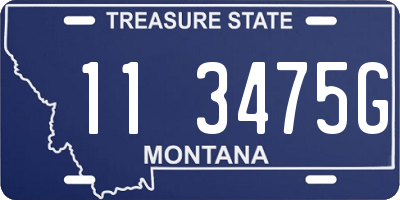 MT license plate 113475G