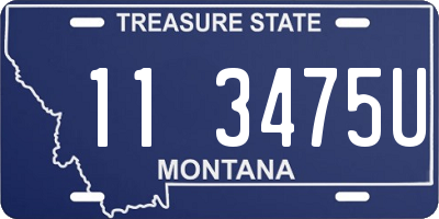 MT license plate 113475U