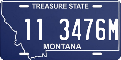 MT license plate 113476M