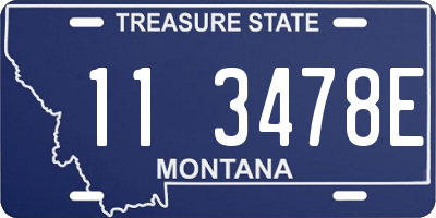 MT license plate 113478E