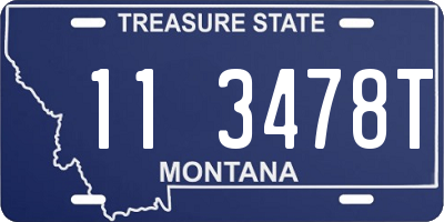 MT license plate 113478T