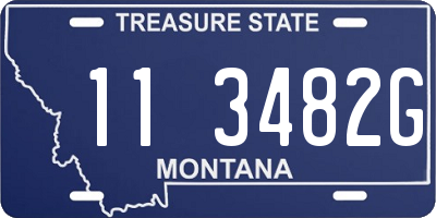 MT license plate 113482G