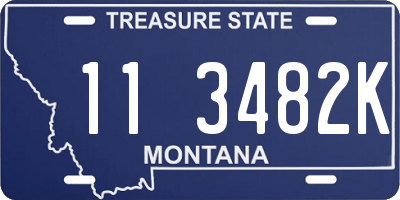 MT license plate 113482K