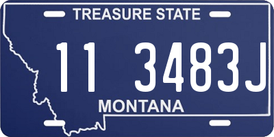 MT license plate 113483J