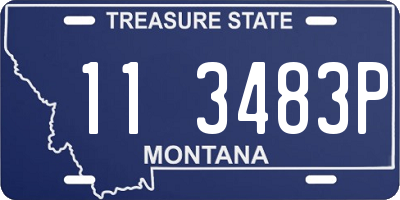 MT license plate 113483P