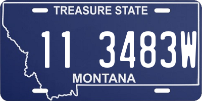 MT license plate 113483W