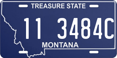 MT license plate 113484C