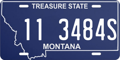 MT license plate 113484S